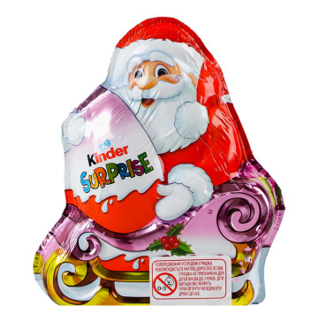 Шоколад фігурний молочний з молочним внутрішнім шаром та іграшкою Kinder Surprise м/у 75г