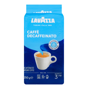 Кава натуральна смажена мелена Caffe Decaffeinato Lavazza в/у 250г