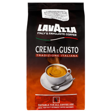 Кава натуральна смажена в зернах Tradizione Italiana Crema e Gusto Lavazza м/у 1кг
