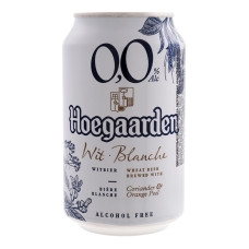 Пиво 0.33л 0.05% світле пастеризоване нефільтроване Hoegaarden з/б