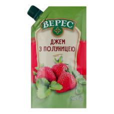 Джем з полуницею нестерилізований Верес д/п 140г