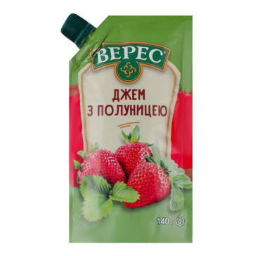 Джем з полуницею нестерилізований Верес д/п 140г