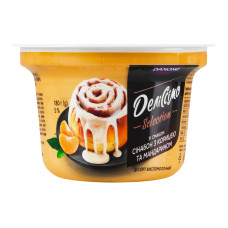 Десерт кисломолочний 5% з наповнювачем Зі смаком сінабон з корицею та мандарином Деліссімо Selection Danone ст 180г