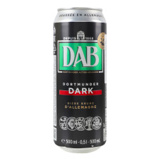 Пиво 0.5л 4.8% темне фільтроване пастеризоване Dark DAB з/б