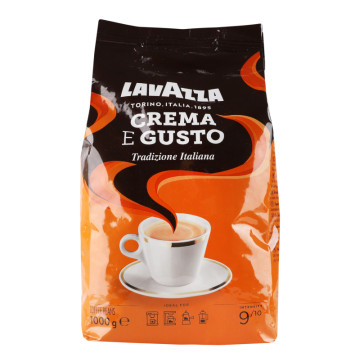 Кава натуральна смажена в зернах Tradizione Italiana Crema e Gusto Lavazza м/у 1кг