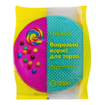 Коржі вафельні для торта Веселка Lekorna м/у 90г