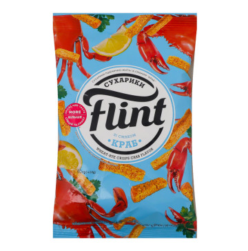 Сухарики пшенично-житні Краб Flint м/у 60г