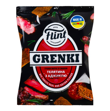 Грінки житні Телятина з аджикою Grenki Flint м/у 100г