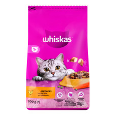 Корм сухий повнораціонний для дорослих котів З куркою Whiskas м/у 300г