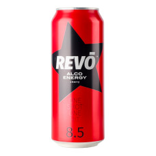 Напій слабоалкогольний енергетичний 500мл 8.5% сильногазований Вишня Revo з/б