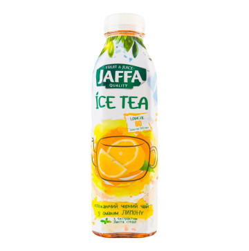 Чай холодний чорний зі смаком лимона з екстрактом листя стевії Ice Tea Jaffa п/пл 500мл