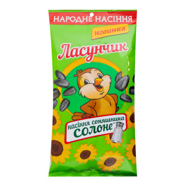Насіння соняшника смажене солоне Ласунчик м/у 140г