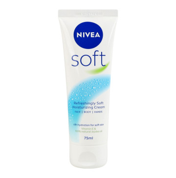Крем для обличчя рук та тіла інтенсивний зволожуючий Soft Nivea 75мл