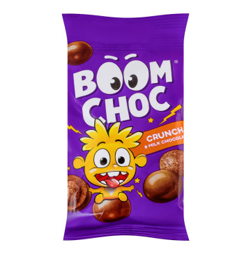 Драже Crunch кульки з какао у молочному шоколаді Boom Choc м/у 30г