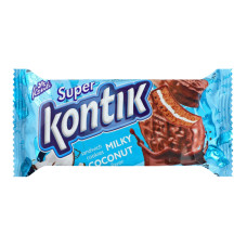 Печиво-сендвіч молочний зі смаком кокосу Super Kontik м/у 90г