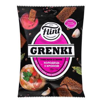 Грінки житні Холодець з хроном Grenki Flint м/у 100г
