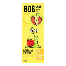 Цукерки фруктові натуральні Яблуко-банан Bob Snail к/у 30г