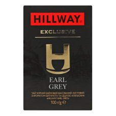 Чай чорний байховий листовий з ароматом бергамота та цедрою апельсина Earl Grey Exclusive Hillway в/с к/у 100г