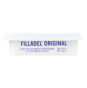 Крем-сир 60% Filladel Original Білоцерківський п/у 180г