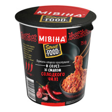 Вермишель быстрого приготовления в соусе со вкусом сладкого чили Street Food Мівіна ст 75г