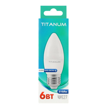 TITANUM LED ЛАМПА C37 5W E27 4100K