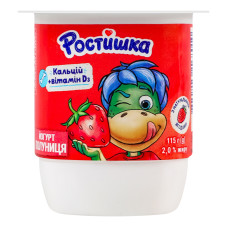 Йогурт 2% з наповнювачем Полуниця Ростишка ст 115г Йогурт 2% з наповнювачем Полуниця Ростишка ст 115г