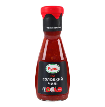 Соус стерилізований Солодкий чилі Руна с/пл 240г