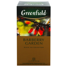 Чай чорний байховий дрібний з ягодами та ароматом барбарису Barberry Garden Greenfield к/у 25х1.5г