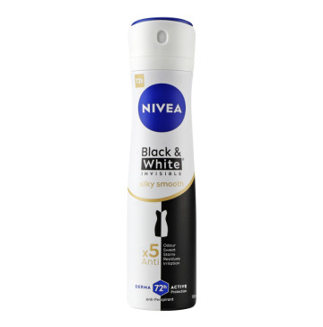 Антиперспірант Гладкий шовк Чорне та біле Невидимий Nivea 150мл