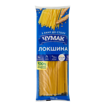 Вироби макаронні клас екстра група А Локшина Чумак м/у 700г