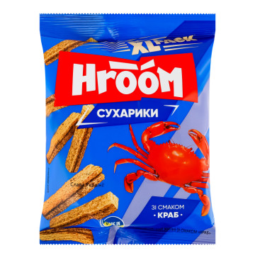 Сухарики житні Краб Hroom! м/у 100г