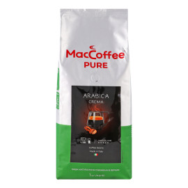 Кава натуральна смажена в зернах Arabica Crema Pure MacCoffee м/у 1кг