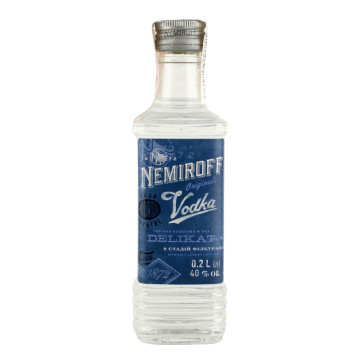 Горілка 0.2л 40% особлива м'яка Delikat Nemiroff пл