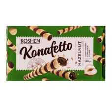Трубочки вафельні Hazelnut Konafetto Roshen м/у 140г