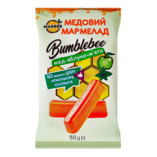 Мармелад медовий Мед-яблуко-м'ята Bumblebee Marbee м/у 50г