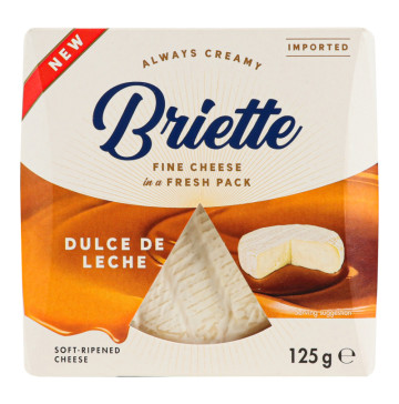 Сир 60% м'який з натуральним ароматом Dulce de Leche Briette к/у 125г