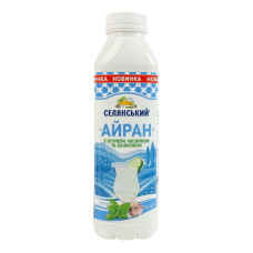 Айран 1.6% з огірком, часником та базиліком Селянський п/пл 420г