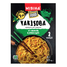 Вермішель для смаження зі смаком курки карі Yakisoba Street Food Мівіна м/у 121г