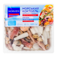 Коктейль морський морожений глазурований для різотто та паельї Norven лоток 500г