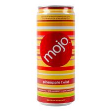 Напій безалкогольний сильногазований соковмісний з соком ананасу Pineapple twist Mojo з/б 0.33л Напій безалкогольний сильногазований соковмісний з соком ананасу Pineapple twist Mojo з/б 0.33л