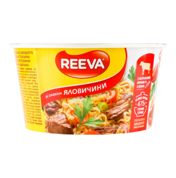 Локшина швидкого приготування зі смаком яловичини Reeva ст 75г