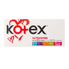 Тампон Kotex Ultra Sorb Silky Cover super 16шт