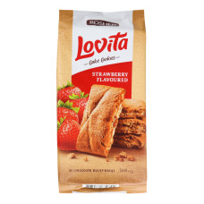 Печиво здобне з полуничною начинкою Lovita Cake Cookies Roshen м/у 168г