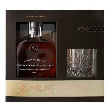 Набір подарунковий Віскі 0.7л 43.2% + склянка Woodford Reserve к/у 1шт