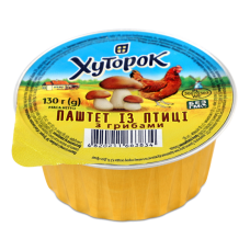 Паштет із птиці з грибами Хуторок ст 130г