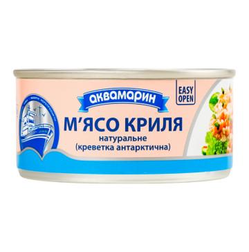 М'ясо криля натуральне Аквамарин з/б 185г