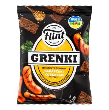 Грінки житні Баварські ковбаски Grenki Flint м/у 100г