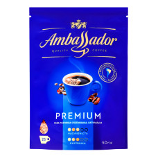 Кава натуральна розчинна сублімована Premium Ambassador д/п 50г