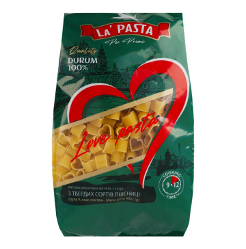 Вироби макаронні фігурні з твердих сортів пшениці Серця La' Pasta Per Primi м/у 400г