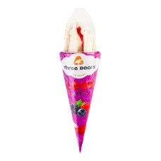 Морозиво 10-12% двошарове у вафельному цукровому ріжку Love&Berries Three bears м/у 150г Морозиво 10-12% двошарове у вафельному цукровому ріжку Love&Berries Three bears м/у 150г